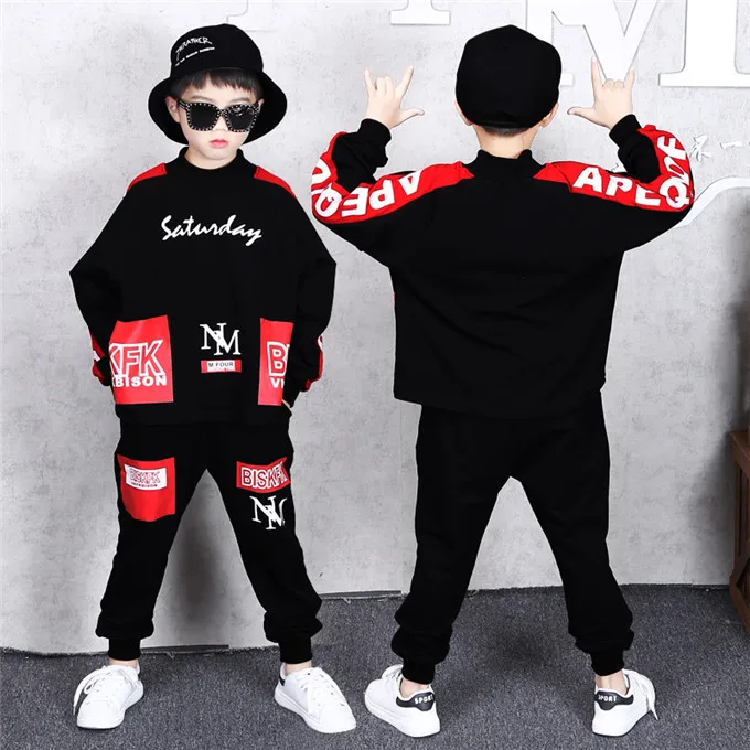 Kids Baby Boys Clothing Sets Coat+ Pants 3-14T Children Boy Suits Outfits Spring Autumn Kids Sport Tracksuit - Цвет: as picture