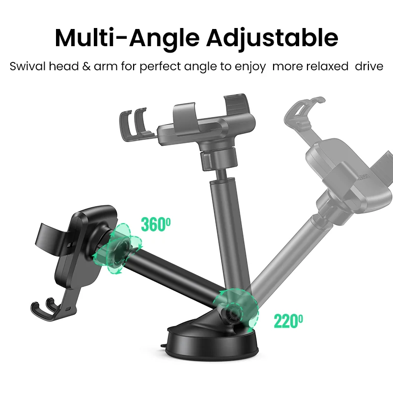 UGREEN Car Holder Stand for Mobile Phone Gravity Phone Stand Support Holder for iPhone 14 13 Pro Xiaomi Car Suction Cup Holder