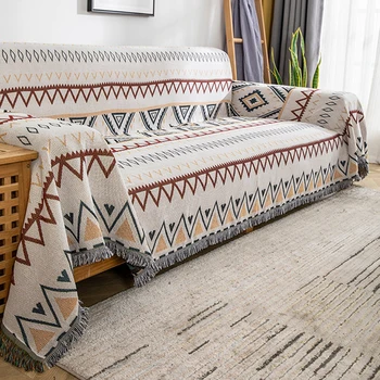 Tassel Sofa Throw Blanket Knitted Rugs Beach Towel Pet Mat Picnic Cloth Bedside Blankets Outdoor Bench Towel Bohemian Tapestry 4