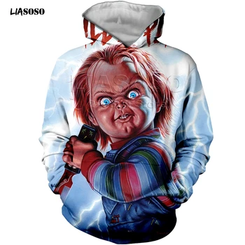 

New Horror Movie Child of Play Character Chucky 3D printed men women Hoodie summer casual shirt Casual clown Chucky Hoodie