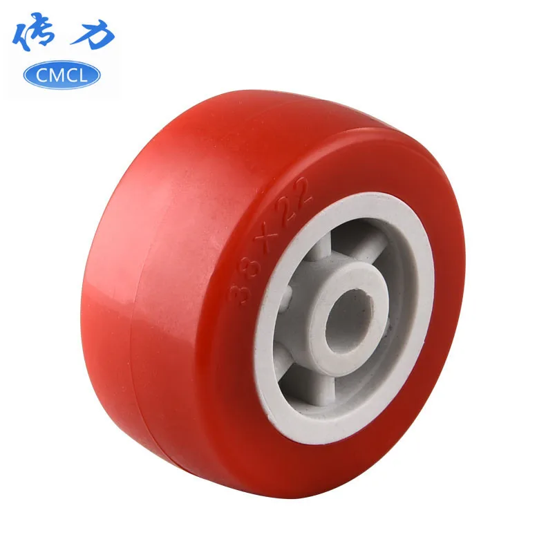 

4 Pcs Casters Spot 1.5 "red Pvc Single Wheel Diameter 40mm Light Caster Mute Plastic Piece Furniture Small