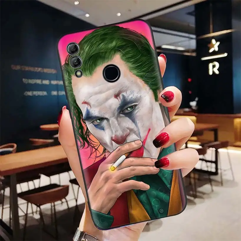 "," Джокер "," Харли Квинн "черный чехол для huawei Y9 Y5 Y6 Y7 Honor 10 9 Lite 9X8X8 S 8A фотоаппаратов моментальной печати 7S 7A 10i 20i V20 телефона, корпус под плетенную сумку