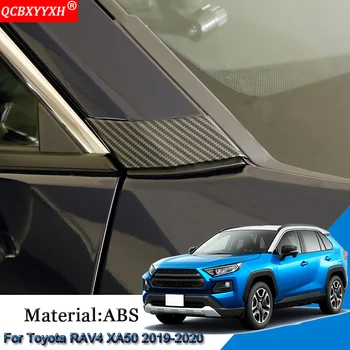 

Car Styling ABS Car External Sticker A Pillar Sticker Sequins Cover Auto Sticker Accessories Fit For Toyota RAV4 XA50 2019 2020
