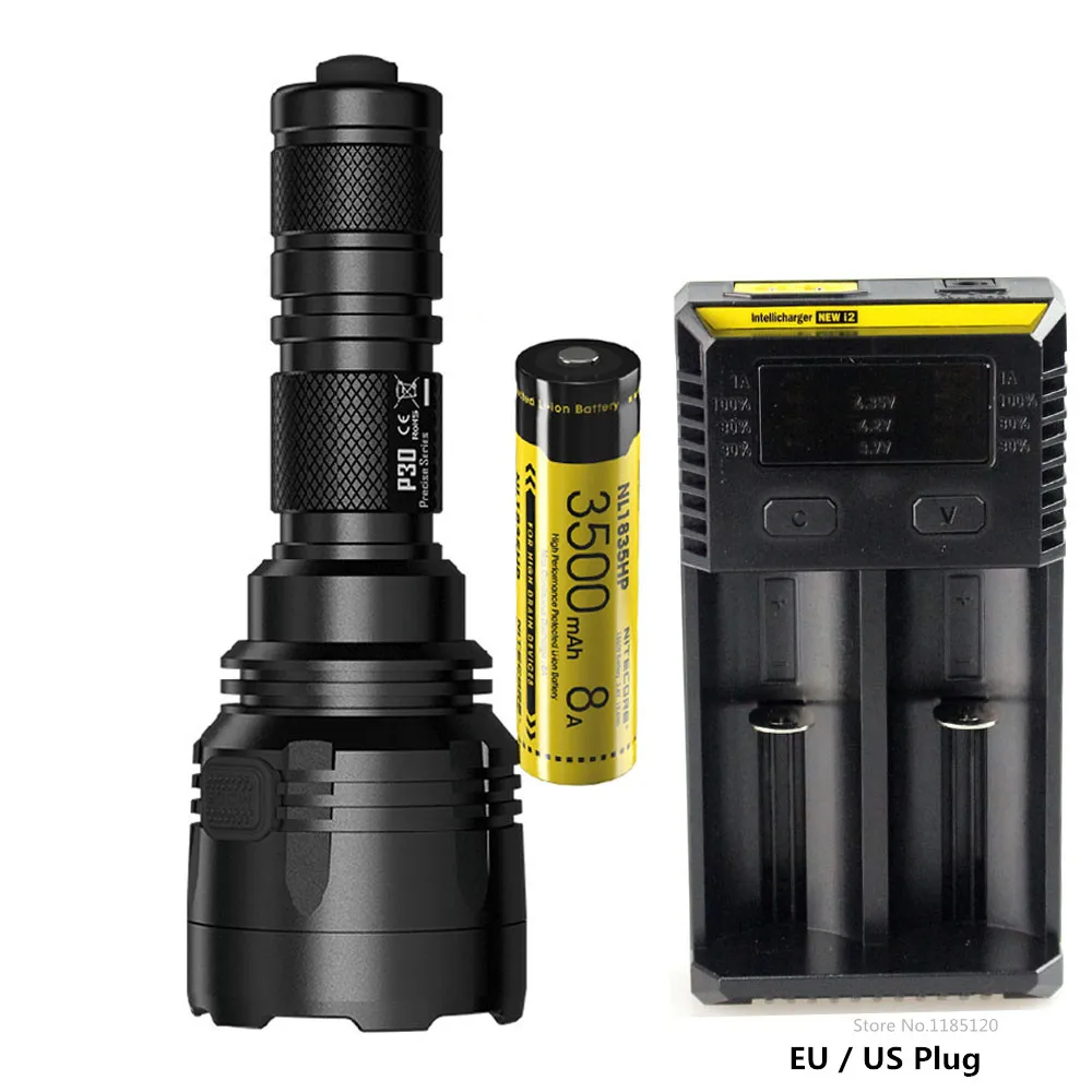 

NITECORE P30 Flashlight CREE XP-L HI V3 LED max 1000LM 8 Working Modes beam distane 618 meter LED torch outdoor rescue light