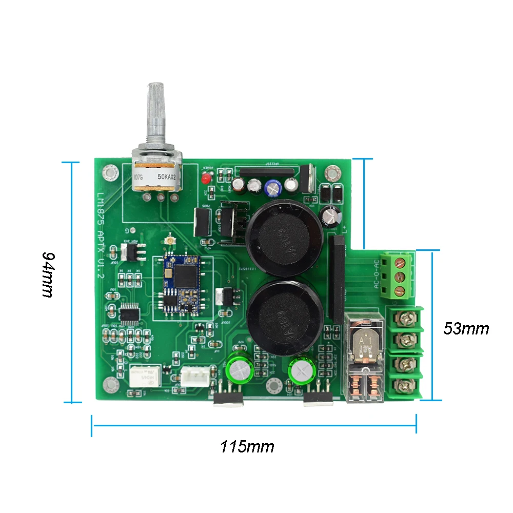 Плата цифрового усилителя мощности Lusya QCC3008 плата 30 Вт * 2 Bluetooth 5 0 ЦАП PCM5102A APTX AC22V