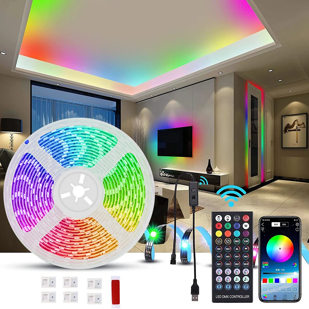 Светодиодная светильник та RGB SMD5050 с пультом ДУ умсветодиодный LED полоска