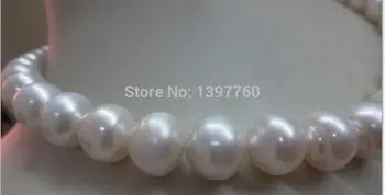 

Free Shipping 294 HUGE 18"12-15MM NATURAL AUS. SOUTH SEA GENUINE WHITE PEARL NECKLACE ()