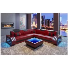 L-образный кожаный диван, секционный угловой диван, диван для гостиной