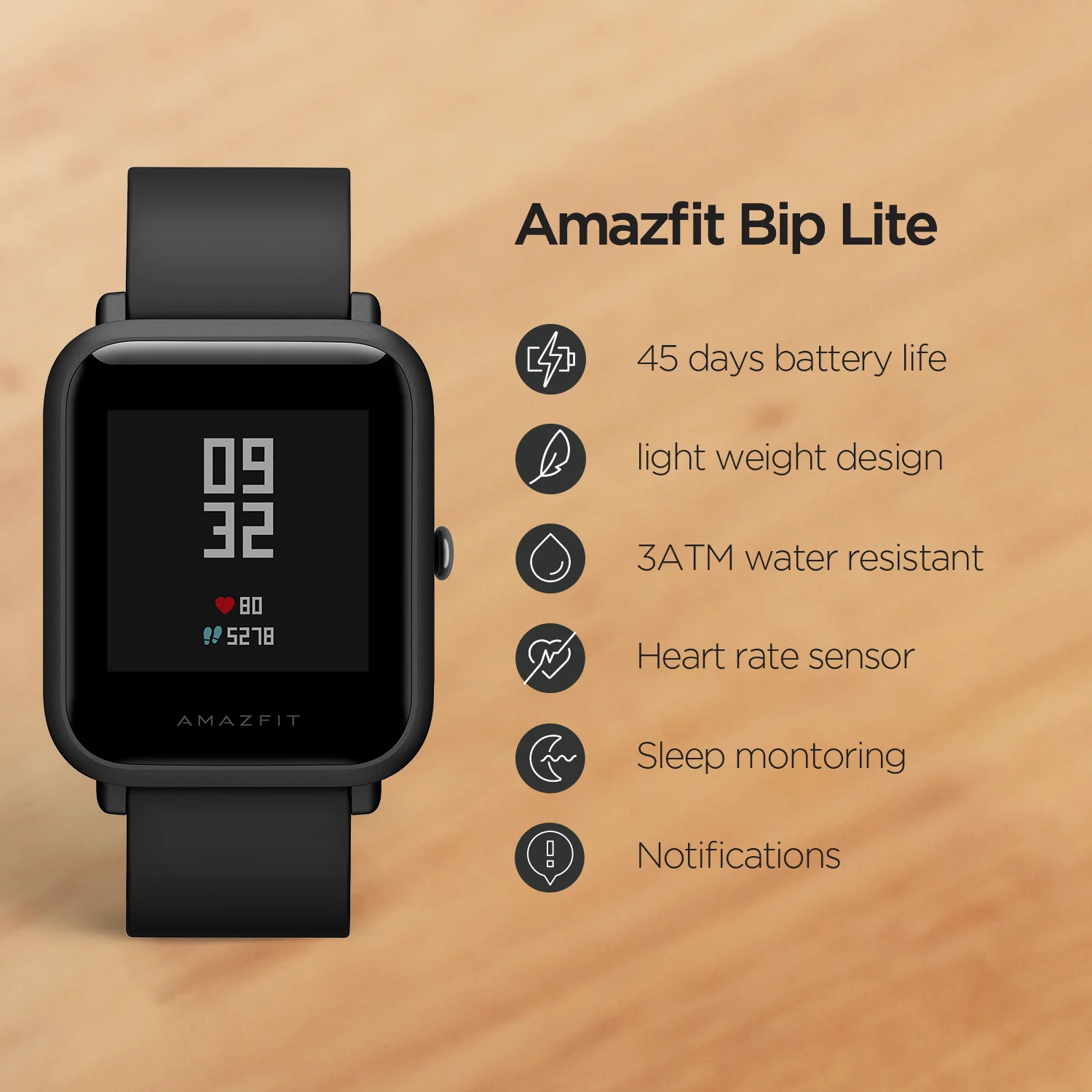Global Version Amazfit Bip Lite Smart Watch 45-Day Battery Life 3ATM  Water-resistance Pedometer Smartwatch For Android iOS New - AliExpress  Consumer Electronics