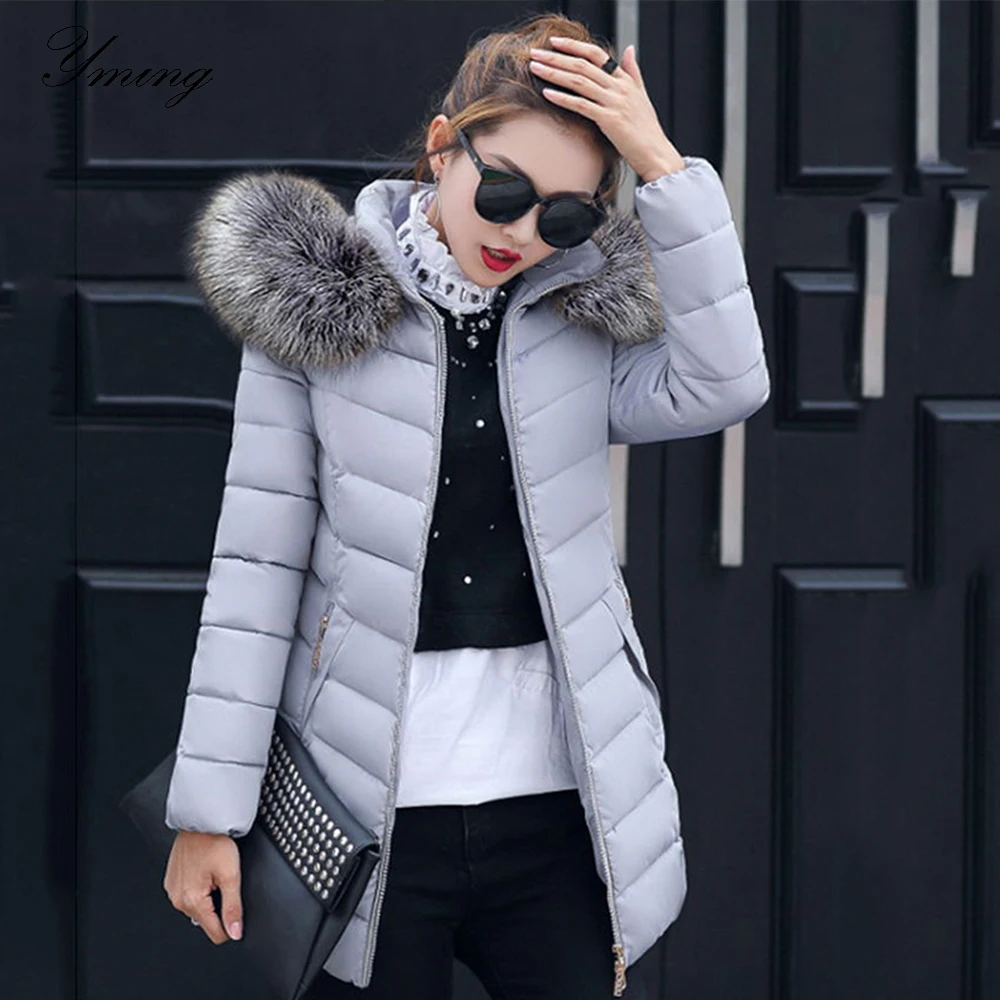 

2019 Winter Women Down Jackets Warm Parka Inflatable Coats With Fur Collar Hooded Female Winter Clothes Fashion Thick Outwear