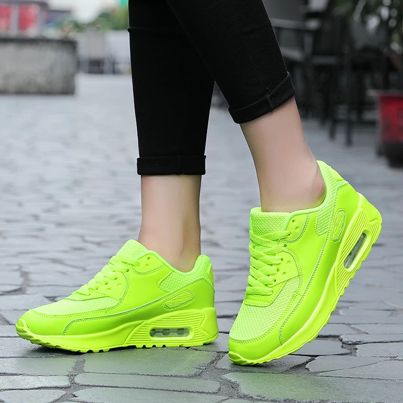 neon green womens tennis shoes