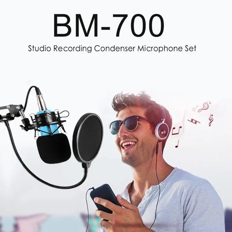 BM 700/BM 800 караоке запись студия кардиод конденсаторный микрофон набор КТВ Поющий