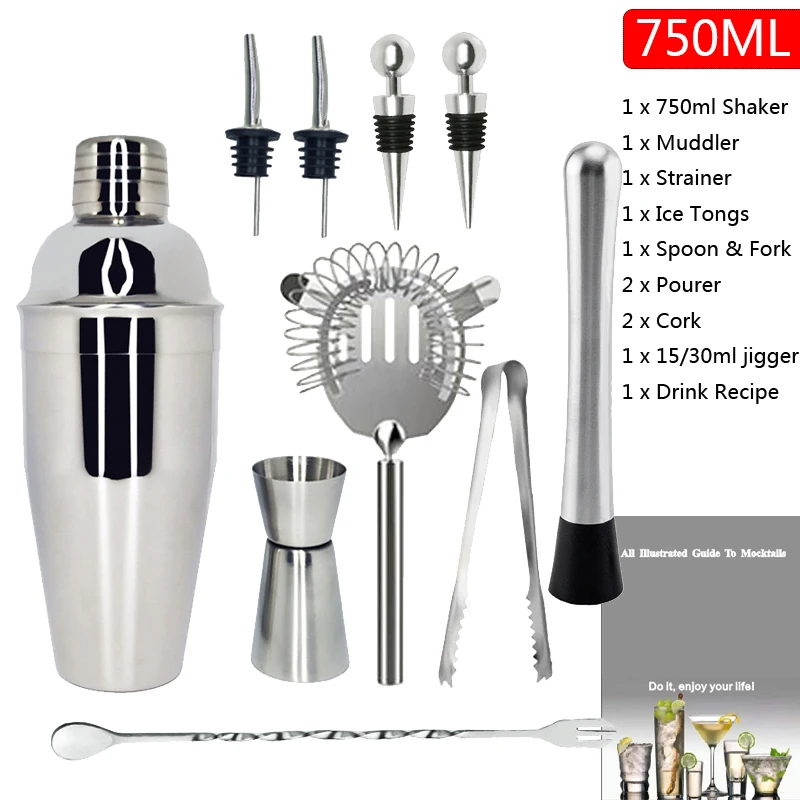 Stainless Steel Boston Wine Mixer Set With Hand Shaker Bartender Cocktail  Shaker Bar Set For Kitchen, Dining, And Home Garden From Yummy_shop, $17.49