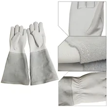 1 пара Нескользящие перчатки из искусственной кожи для пчеловодства, садовые защитные перчатки для дома и улицы с длинными рукавами, многоразовые