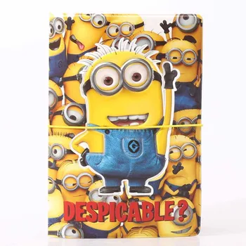

Travel Accessories Cartoon Yellow Man Passport Holder PVC 3D Print Leather Travel Passport Cover Case Card ID Holders 14cm*9.6cm