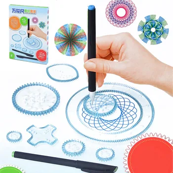 27Pcs Drawing Toy Set Multi-function Painting Geometric Ruler Drafting Tools For Students  Learning Art Toy For Kids 1