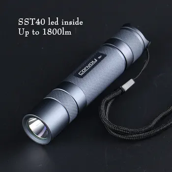 

Linterna LED Convoy S2+ SST40 Flashlight 18650 Mini Flash Light 1800lm Camping Fishing Hiking Work Light High Quality Flashlight