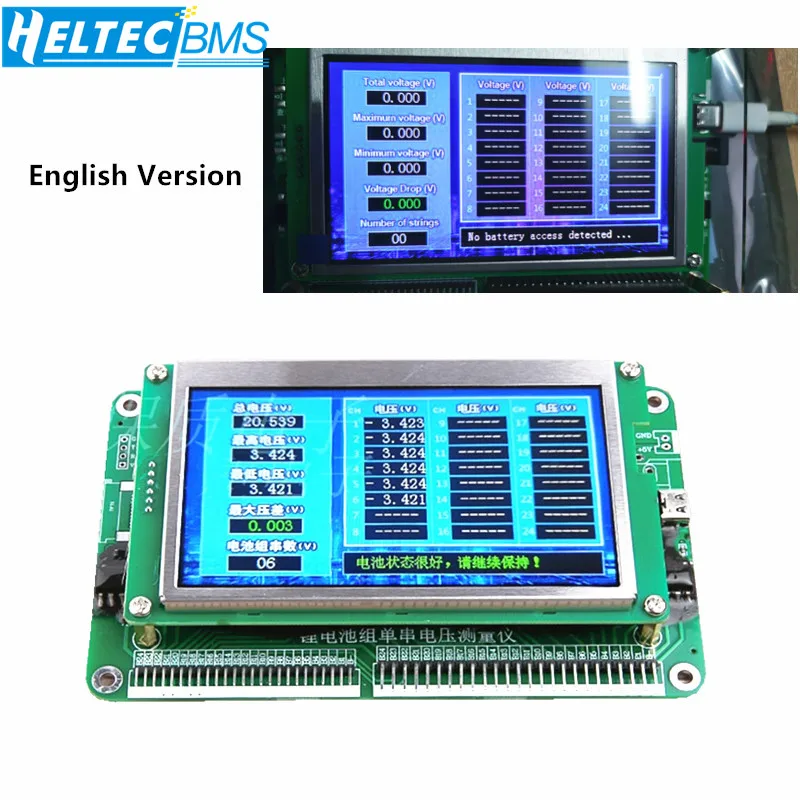 

1S-24S Lithium Battery Pack Single Cell Measurement Series String Voltage Measuring Instrument Identify Tester Li-ion Lifepo4