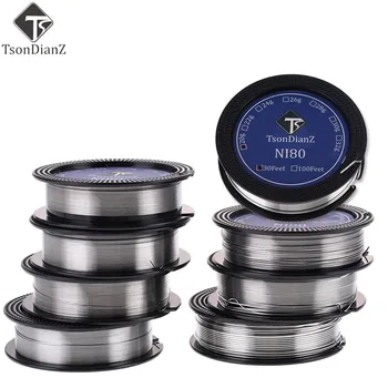 

10m/roll Ni80 Nichrome Wire E-Cigarette 20g-22ga-32ga Tsondianz Heating Wire For RDA RTA Atomizer For DIY Prebuilt Coil