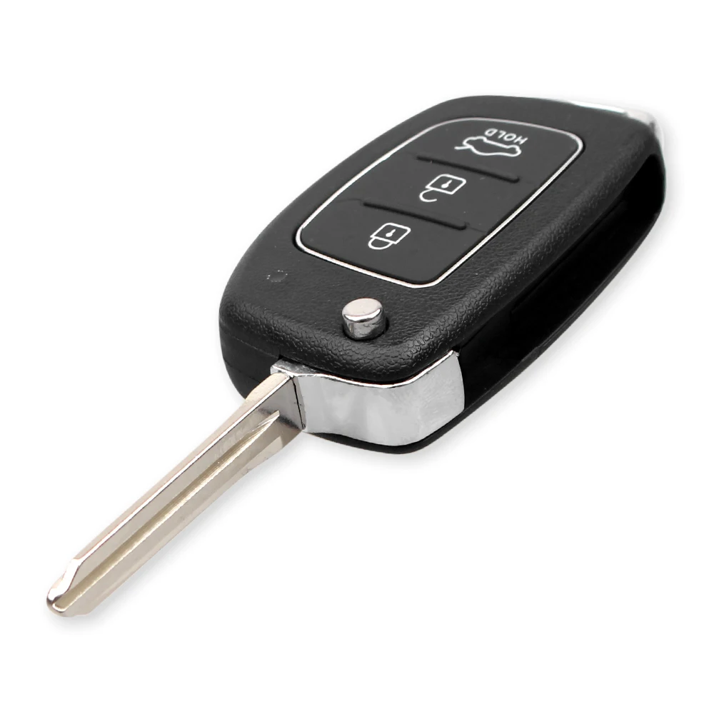 KEYYOU 3 кнопки откидной складной пульт дистанционного авто ключ заготовки в корпусе для hyundai Solaris IX35 IX45 ELANTRA Santa Fe HB20 Verna Solaris