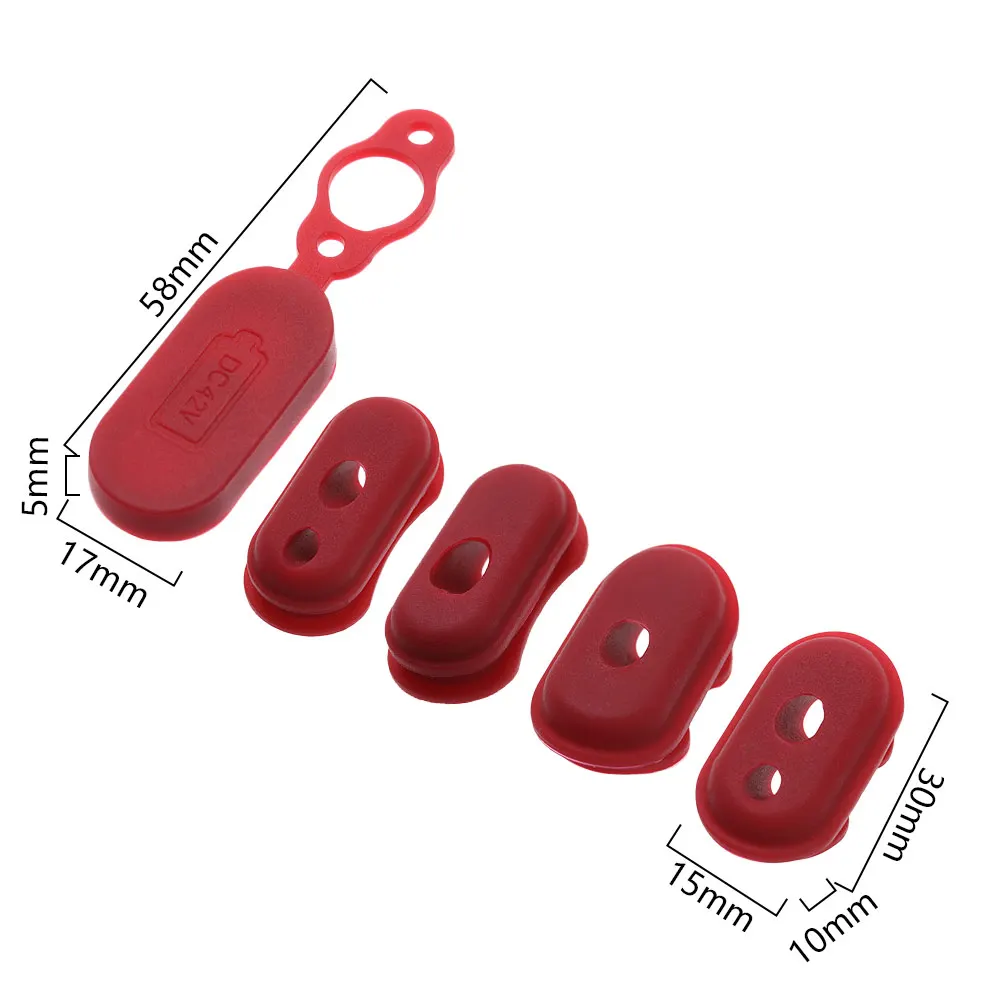 Scooter Accessories 4/5pcs New Rubber Charge Port Cover Rubber Plug for XIAOMI M365 Electric Scooter Parts Skateboard Accessories Outdoor Tool scooter accessories