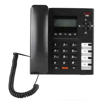 

Black Desktop Phone Fixed Landline Phone Wire Telephone for Home Office Hotel Buisness Landline Phone New