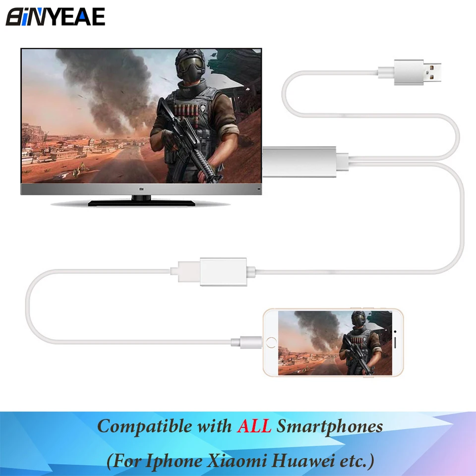 MHL HDMI Кабель-адаптер для смартфонов на Android мобильный телефон Xiaomi Redmi 8 Samung S10 Lite Huawei