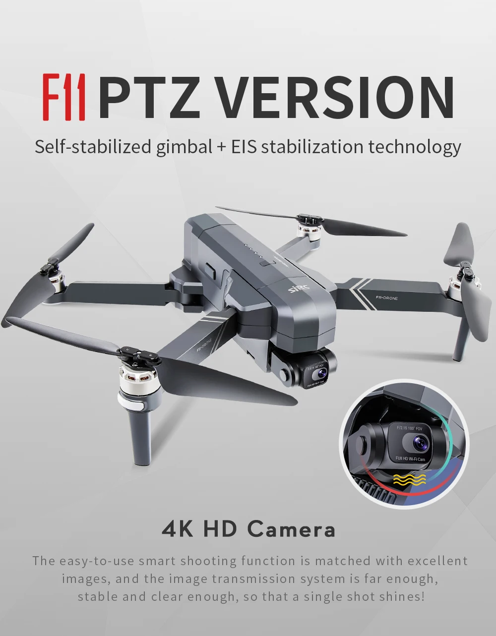 SJRC F11 PRO 4K GPS Drone With Wifi FPV 4K