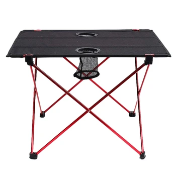 

ABZB-Lightweight Folding Table With Cup Holders Outdoor Camping Folding Table