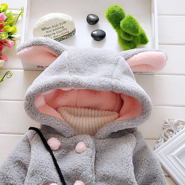 Childrenswear Winter New Style Girls Thick Furry Coat Infant Korean-style Cotton-padded Clothes