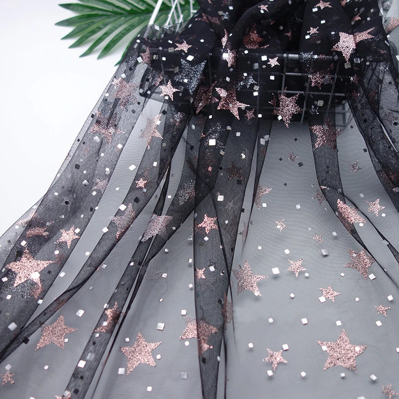 Print Glitter Star Polyester Mesh Net Print Tulle Fabric for Children Dress  - China Printed Tulle Fabric and Polyester Mesh Net price