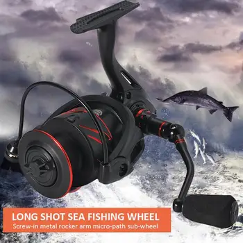 

Fishing Reel Practical Durable 13+1BB Black Red Embedded Left Right Interchange Metal Road Spool Gear Fishing Wheel