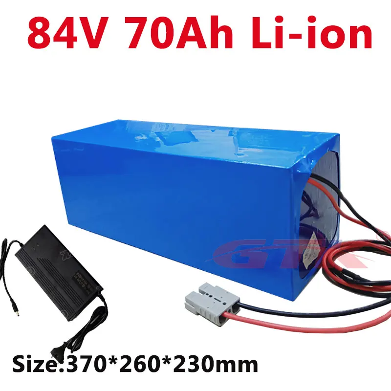 GTK мощный 84V 70Ah Лев литиевая батарея с 23S BMS для 8400w мотоцикл ebike+ 10А зарядное устройство