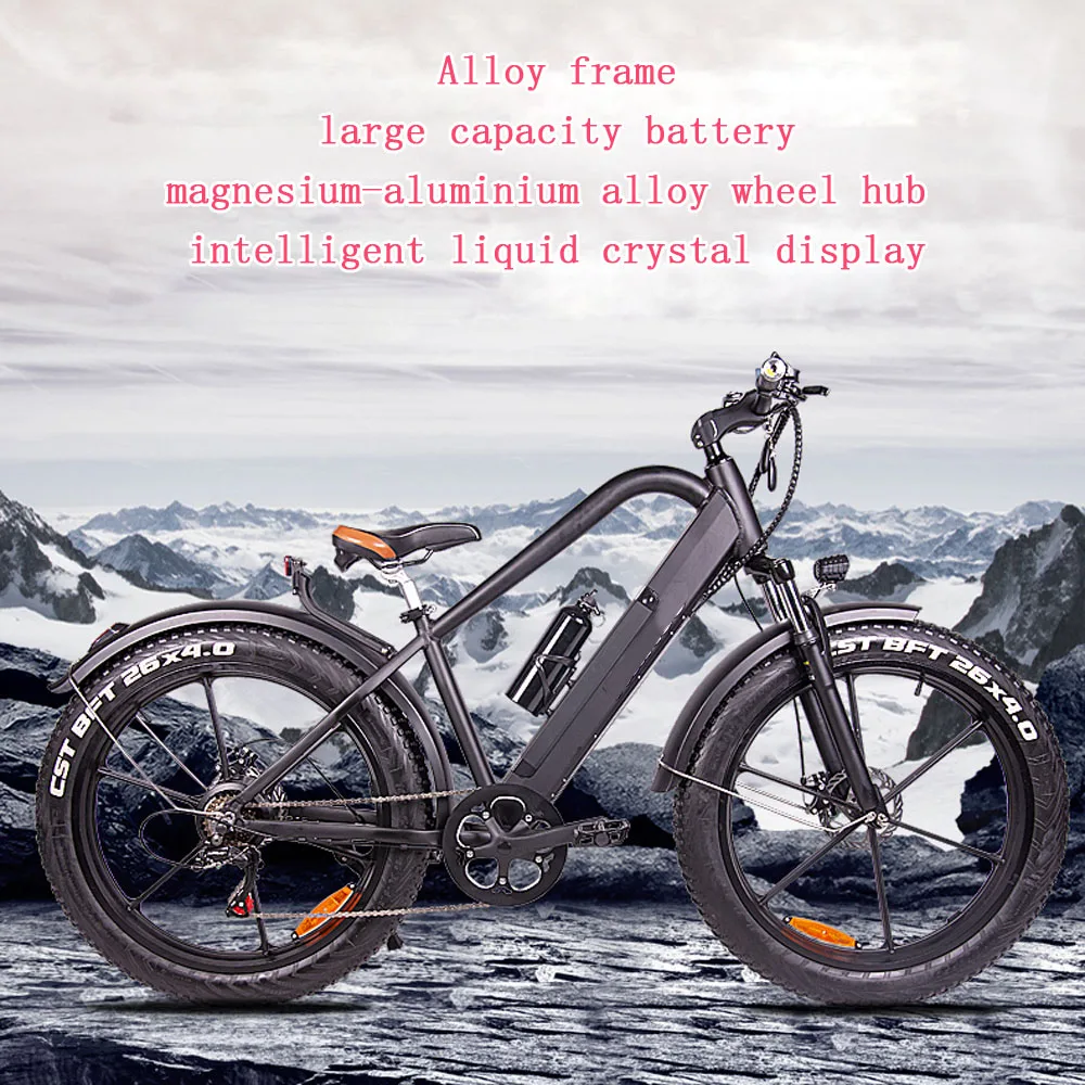 Горный велосипед цена электровелосипед на толстых покрышках 26 Дюймов 48 В 10ah литиевый блок питания 4,0 велосипед fat tire алюминиевый сплав e велосипед