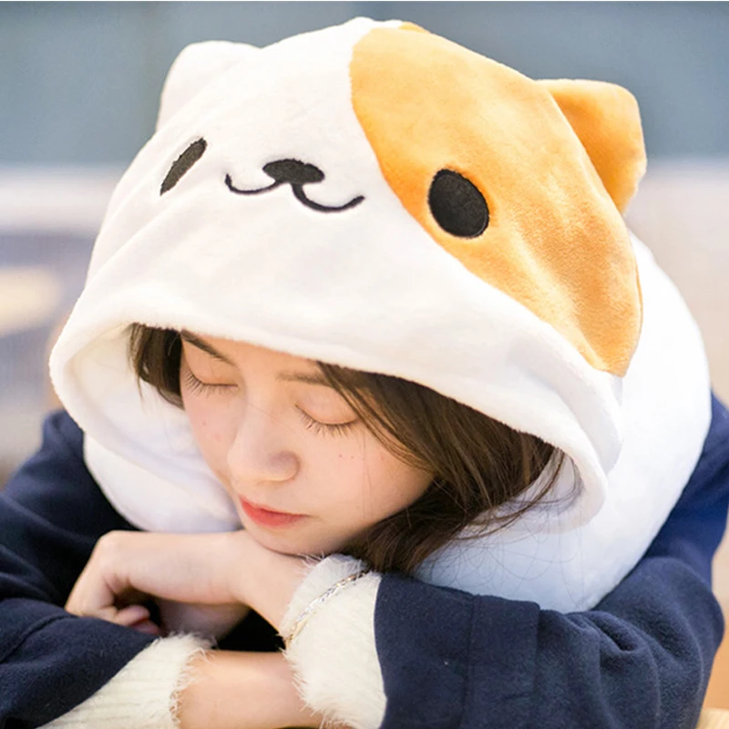 Костюм для косплея Neko atlifepo4 Kawaii симпатичная кошачья садовая Подушка с капюшоном U