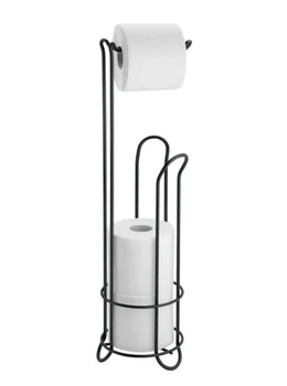 

Vertical Paper Towel Rack Toilet Roll Holder Black And White Toilet Non-perforated Tissue Box Rack