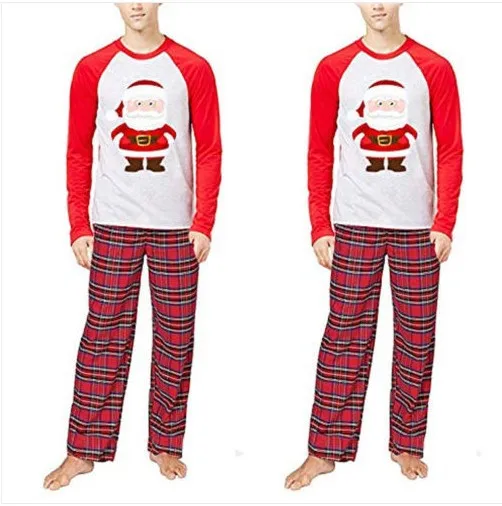 Семейный Рождественский пижамный комплект; Семейные комплекты; Рождественская праздничная одежда; пижамный комплект для взрослых и детей; хлопковый Детский комбинезон; одежда для сна