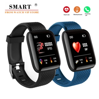 

116 PLUS Smart Bracelet Color Screen Heart Rate Blood Pressure Monitoring Track Movement IP67 Waterproof Smart Watch Women Men