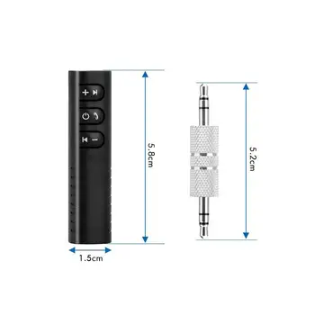 

Vehemo Bluetooth Adapter 3.5mm AUX Wireless Bluetooth Receiver HD Mic Home Speakers Speaker Aluminum
