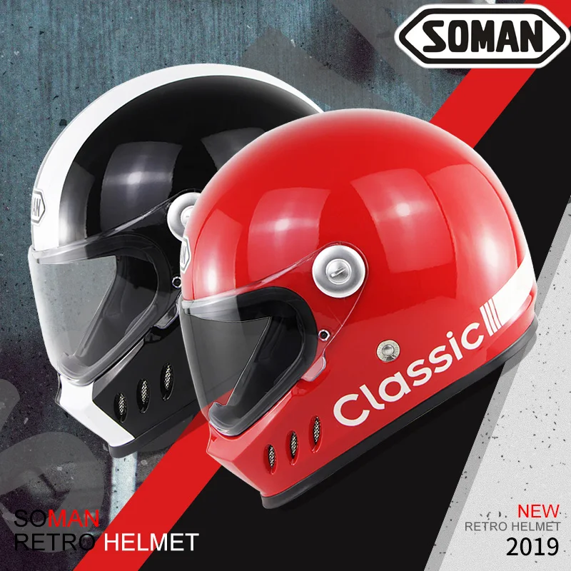 Soman Полнолицевой шлем черный шлем полный лицевой Cubierta De Casco Moto Feminino Casco Patinete Electrico шлем крыша боксер