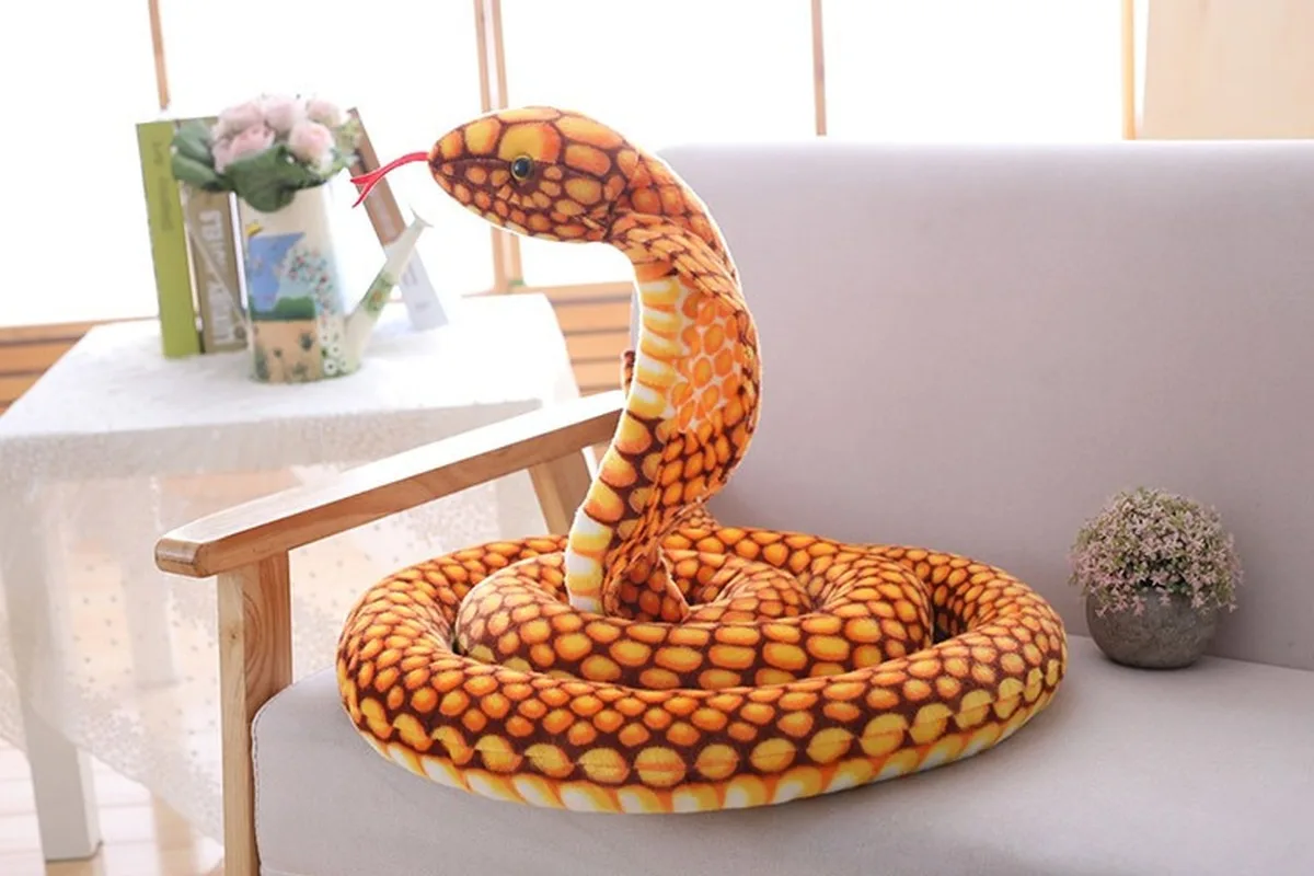 Плюшевая кукла из искусственной змеи, 2,8 м, плюшевая Кобра из питона