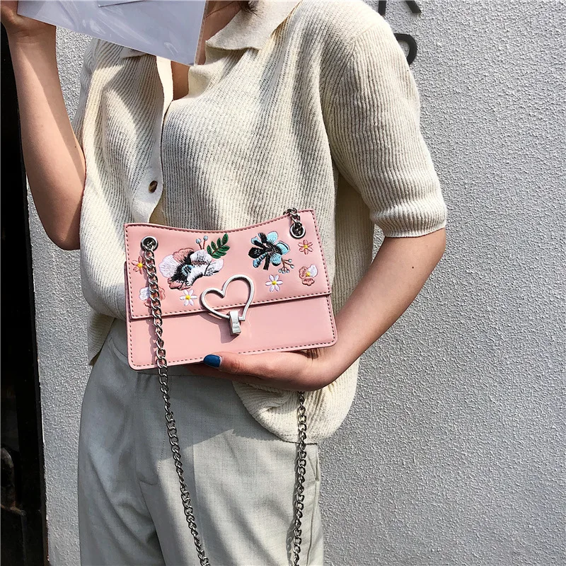 

Chinese style embroidery bag 2019 new hundred lap oblique satchel flower embroidery single shoulder bag