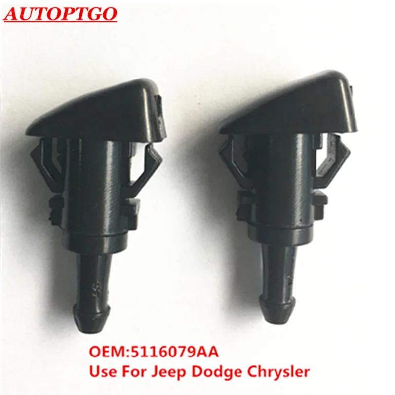 2pcs 5116079aa Car Windshield Wiper Water Jet Spray Nozzle For Dodge