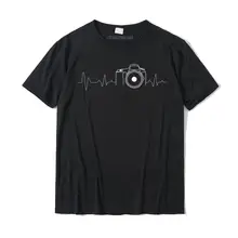 Fotograaf T-shirt Idee Hartslag Fotografie Camera T-shirt Gepersonaliseerde Tops Shirt Voor Mannen Goedkope Katoenen T-shirts Zomer