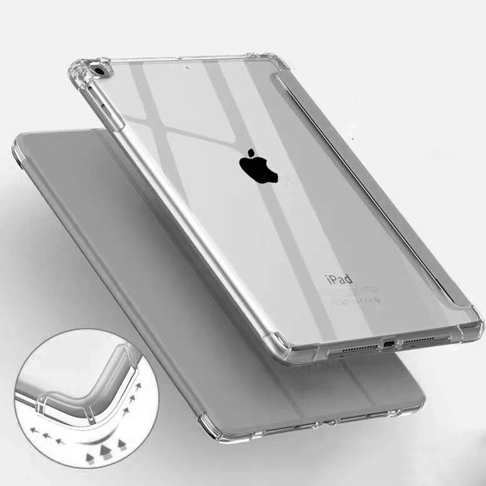 

case For 2020 iPad 10.2 inch 8th 7th Generation Silicone transparent soft bottom case for iPad 10.2 inch 2019 Tablet Case Cover