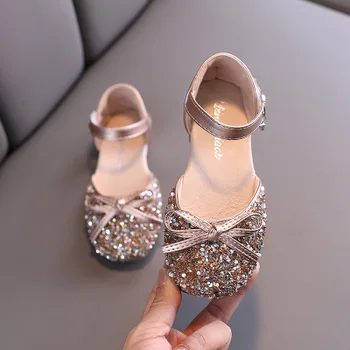 

2020 New Girl Baby Sandals Sequin Little Girl Princess Sandals Summer Toddlers Shoes Flat Soft