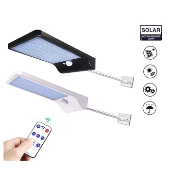 

LED Solar Light PIR Motion Sensor Waterproof Outdoors Garden Solar Powered Street Wall spot flood lamp metal pole remote control