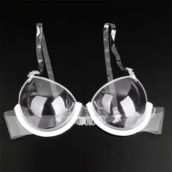 

1pc Transparent Ultra-thin Strap Invisible Bras Underwear Women 3/4 Clear Push Up Bra Cup