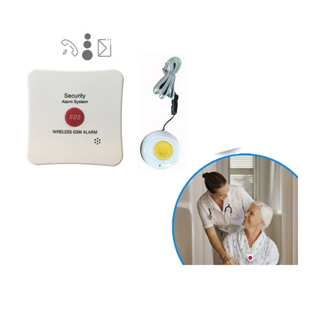 Caregiver Pager Wireless Home Care Alert Calling System SOS Call Buttons For Elderly Patient Pregnant Children Disabled