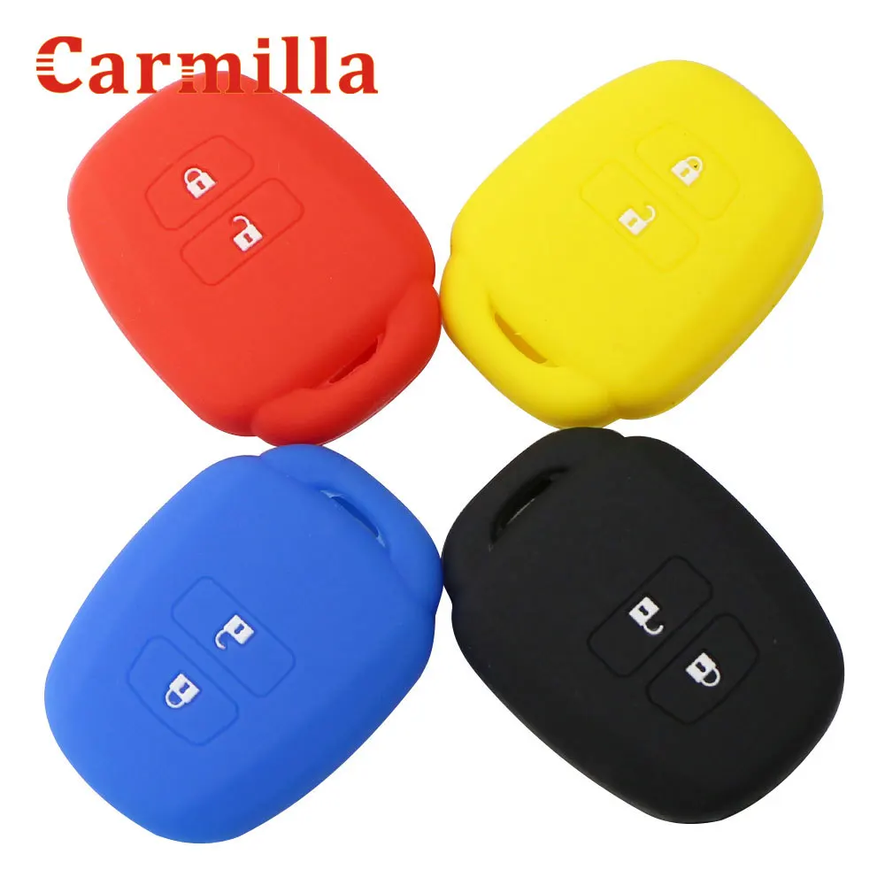 

Car Key Case for Toyota Aqua Ractis Vitz RAV4 HiAce Land Cruiser Silicone Remote Key Fob Shell Cover Skin Holder 2010-2019